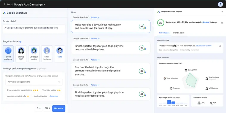 Anyword: Data driven editor