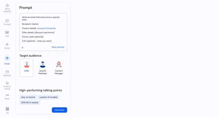 Anyword: Brand voice compliance