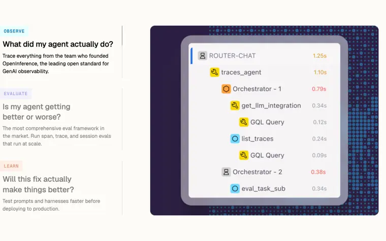 Arize AI: Application and agent tracing