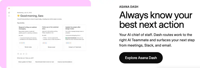 Asana: Asana Dash