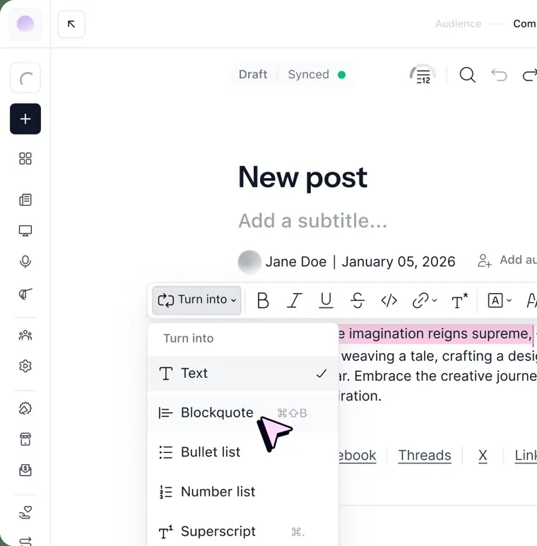 beehiiv: Newsletter builder