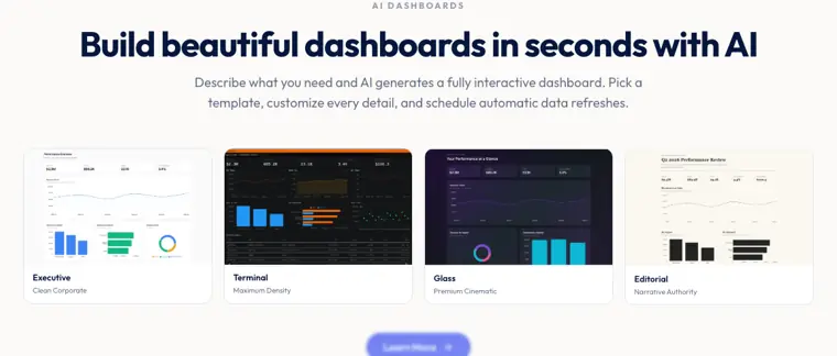 Better Analyst: AI dashboards