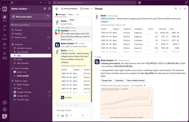Better Analyst: Slack agent