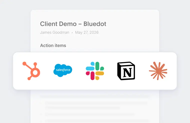 Bluedot: Post meeting automation