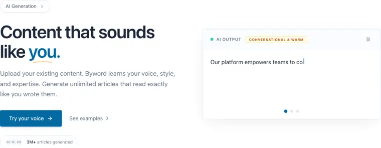 Byword: Brand voice matching