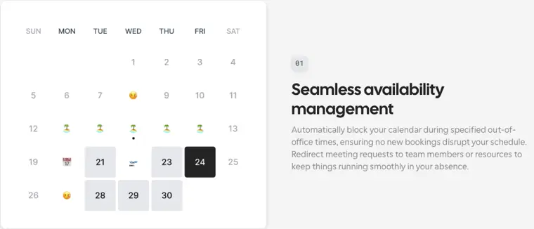 Cal.com: Out of office management