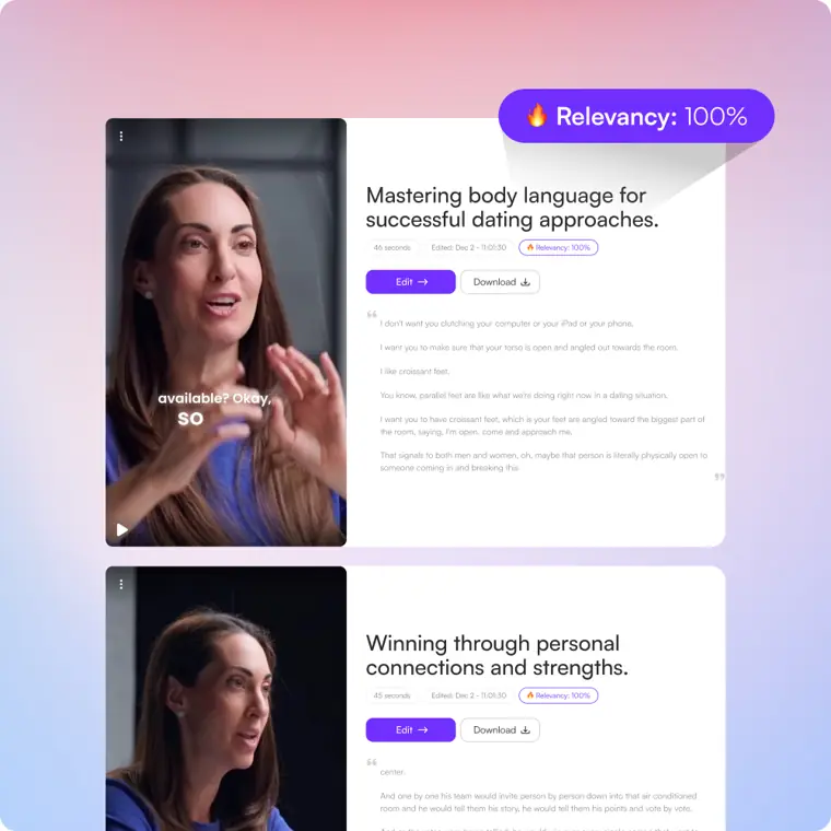 Choppity: Find specific moments