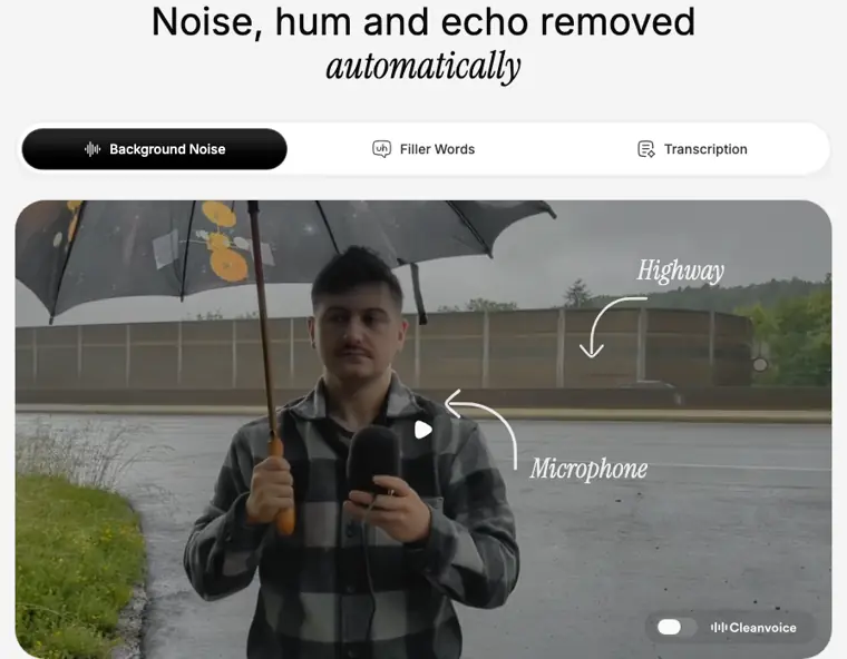 Cleanvoice AI: Background noise remover