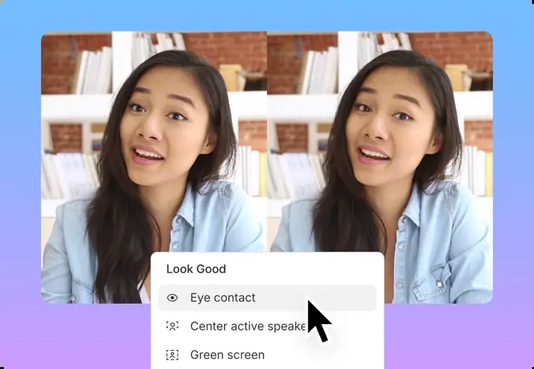 Descript: Eye contact