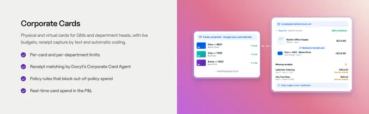 Docyt: Corporate cards