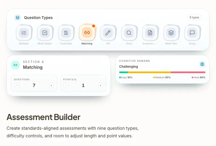 Eduaide.ai: Assessment builder
