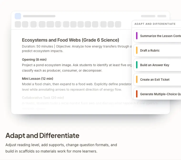 Eduaide.ai: Adapt and differentiate