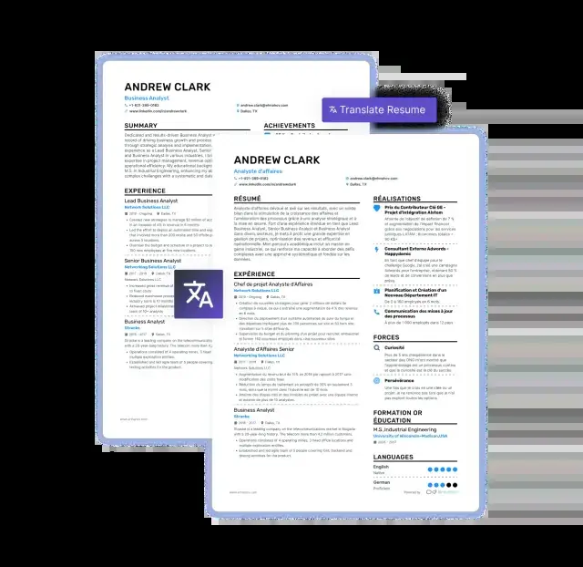 Enhancv: Resume translation and localization