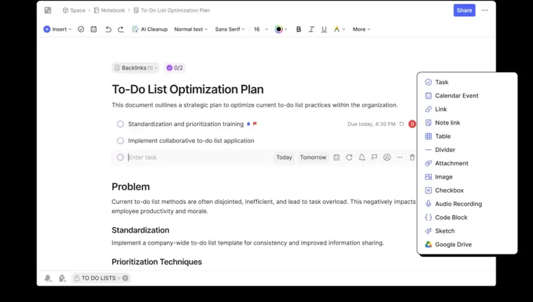Evernote: Tasks