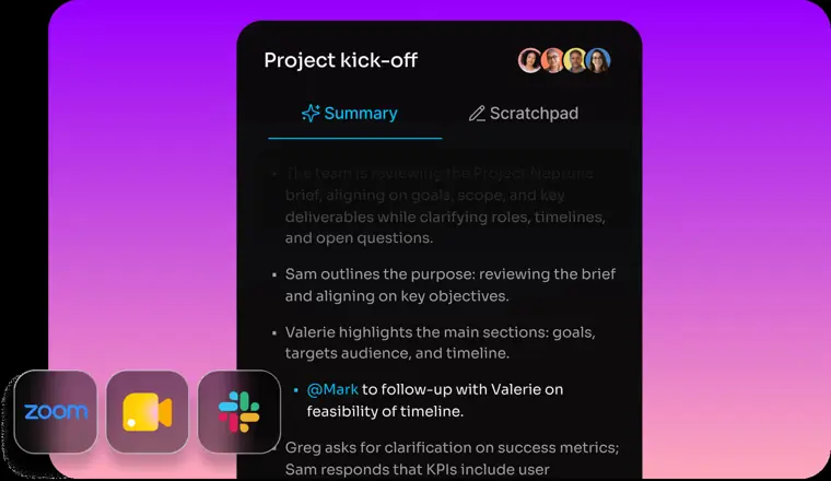 Fathom: Instant AI summaries