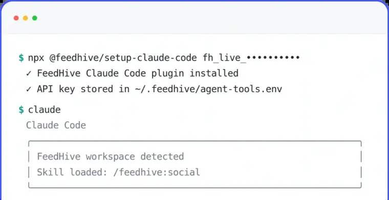FeedHive: Claude Code plugin