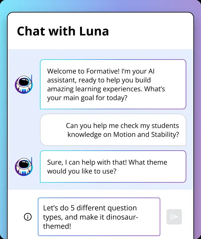 Formative: Luna AI assistant