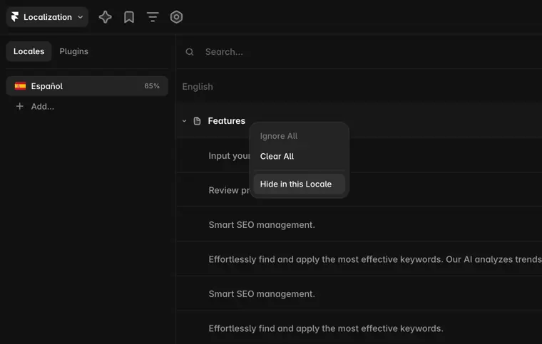 Framer: Translation locales