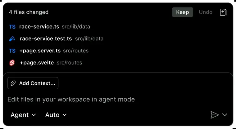 GitHub Copilot: Agent mode