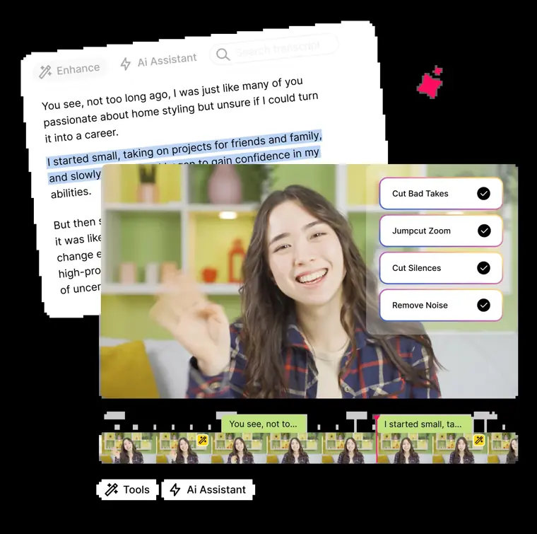 Gling: Text based trimmer