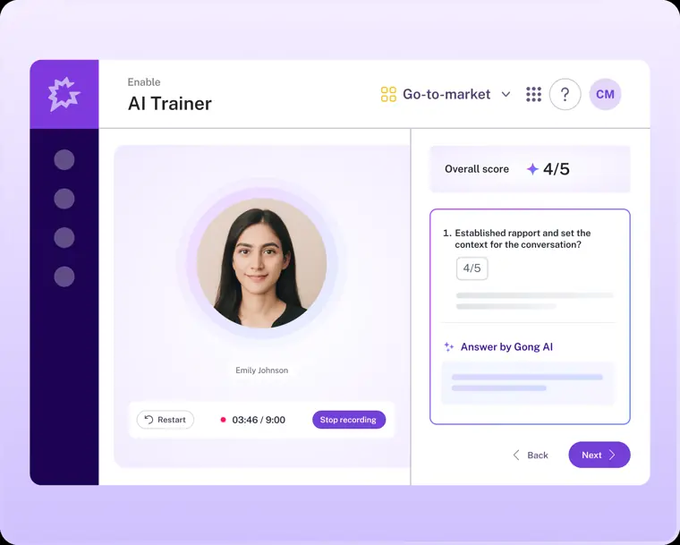 Gong: AI Trainer