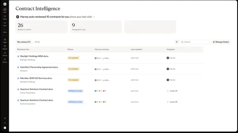 Harvey: Contract intelligence