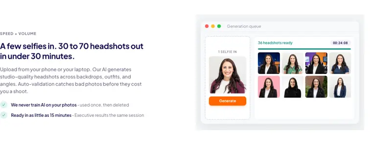 HeadshotPro: Selfie to headshot generation