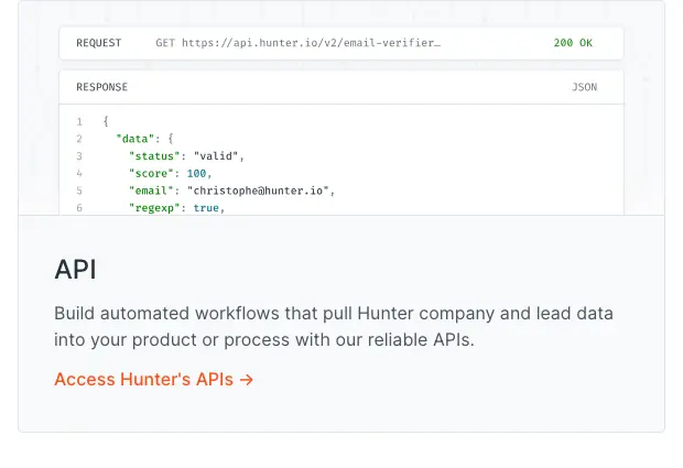 Hunter.io: Hunter API