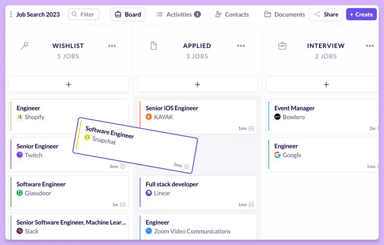 Huntr: Job tracker