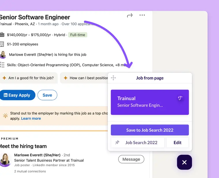 Huntr: Chrome job clipper