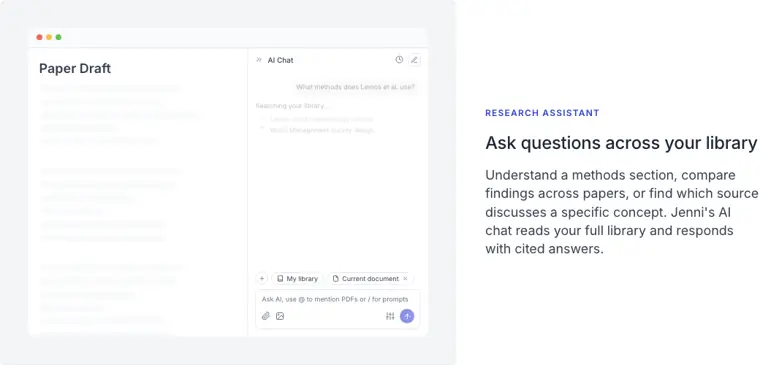 Jenni AI: AI library chat