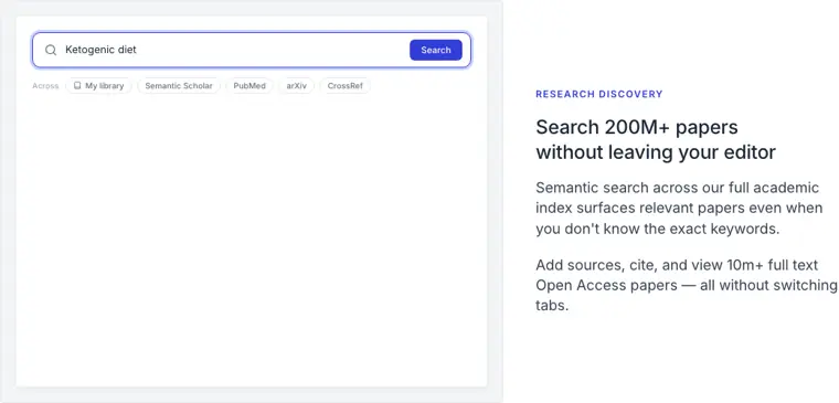 Jenni AI: Research discovery