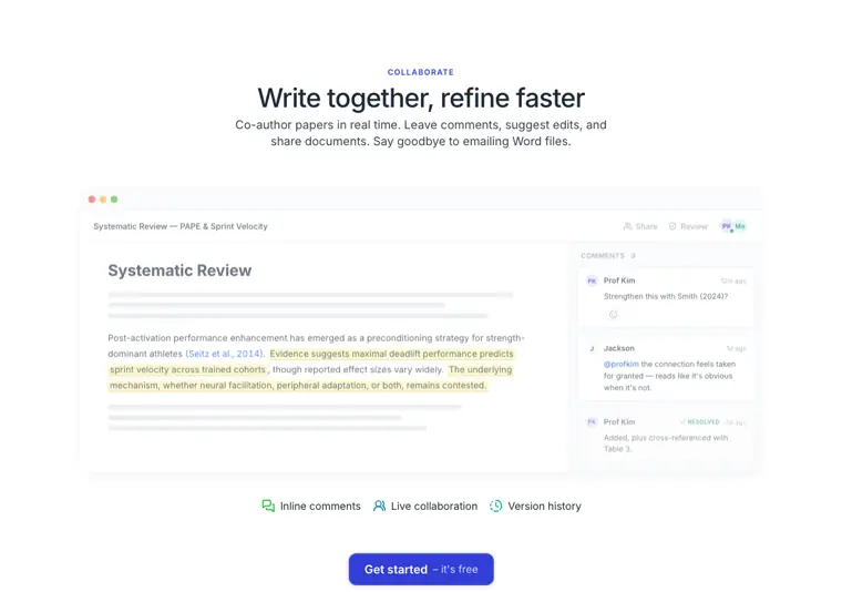 Jenni AI: Document collaboration