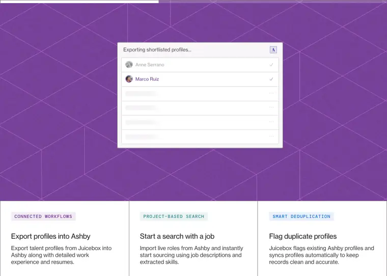 Juicebox: ATS and CRM integrations