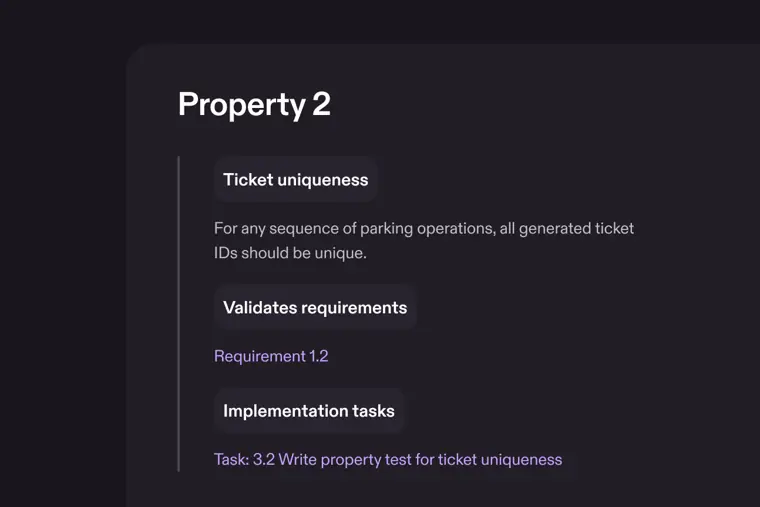 Kiro: Property based testing