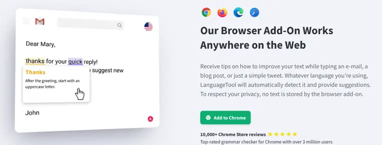 LanguageTool: Browser add ons