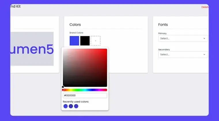 Lumen5: Brand kits
