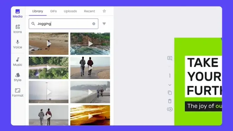 Lumen5: Stock media library