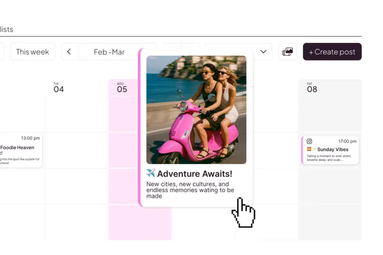 Metricool: Multi network scheduling calendar