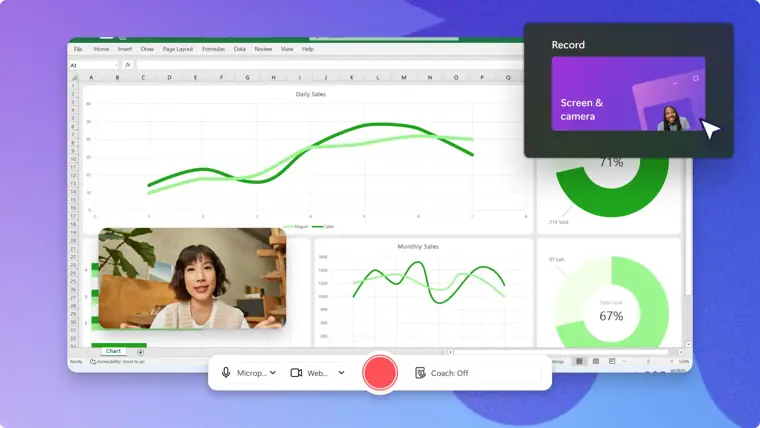 Microsoft Clipchamp: Online screen and camera recorder