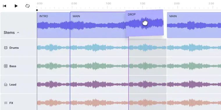 Mubert: Track Editor
