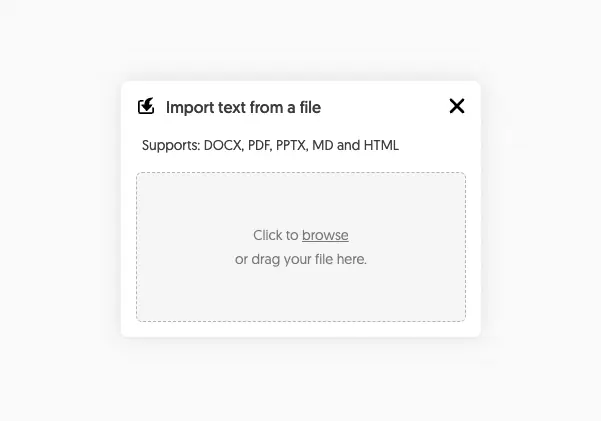 Napkin AI: File import