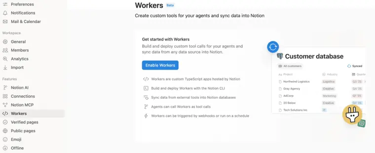 Notion: Workers