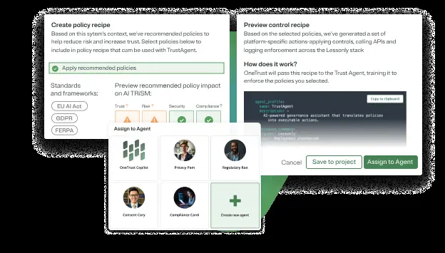OneTrust AI Governance: Agent action governance