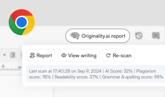Originality.ai: Chrome extension writing replay