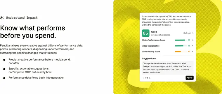 Pencil: Creative performance prediction