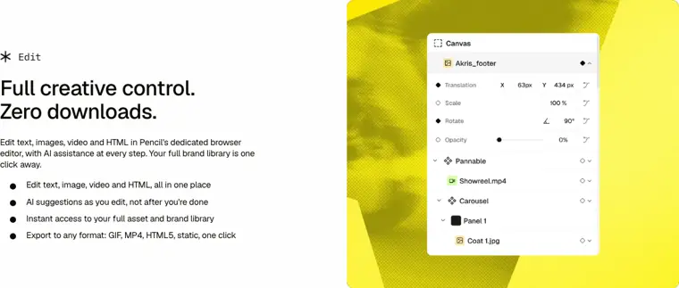 Pencil: Browser creative editor