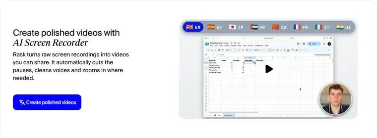 Rask AI: AI screen recorder