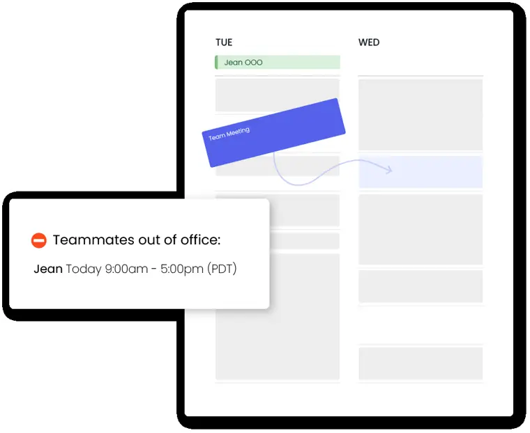 Reclaim.ai: Team out of office calendar