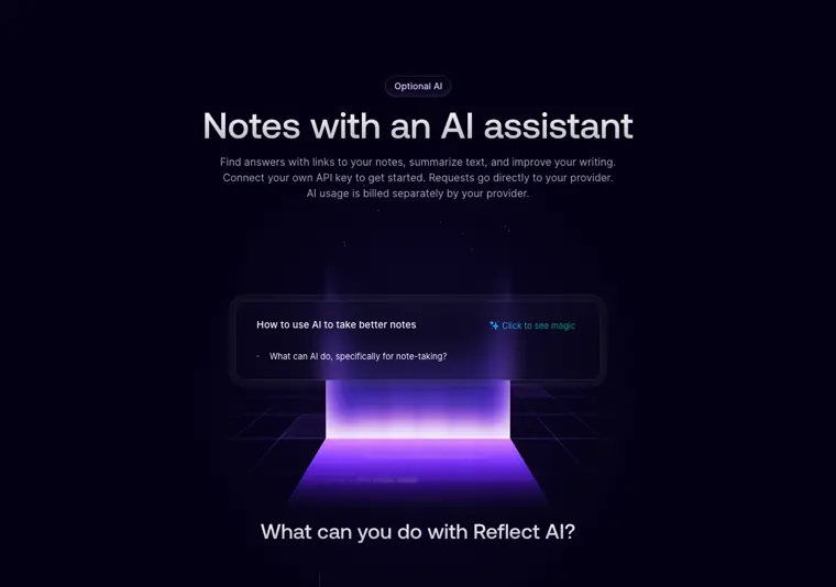 Reflect: Optional AI assistant